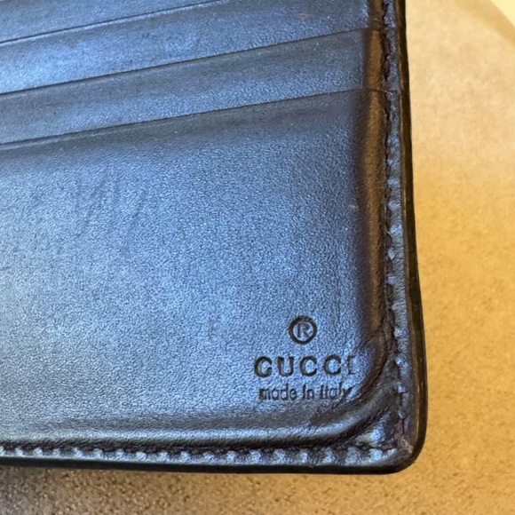 Gucci Black Guccissima Web Bifold Wallet - Picture 8 of 9
